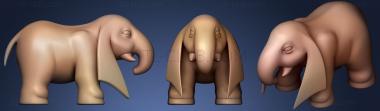 3D model Cartoon Elephant152 (STL)